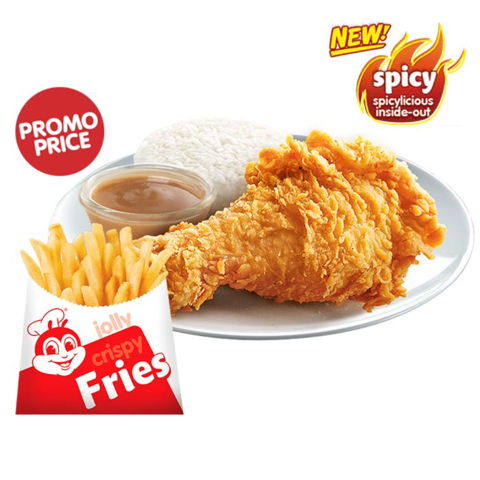 1 - pc. Chickenjoy New Spicy w/ Fries Solo