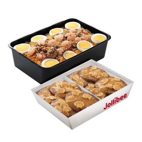 8 - pc Burger Steak w/ Palabok Family Pan