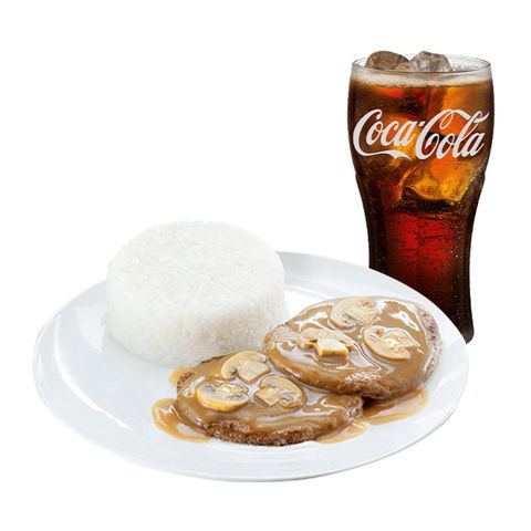 2pc Burger Steak w/ Coke