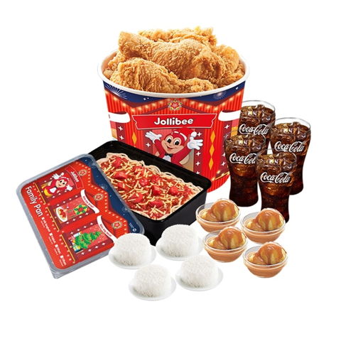 Family Meal Super Meal C: 8 - pc. Chickenjoy Bucket w/ Jolly Spaghetti Family...