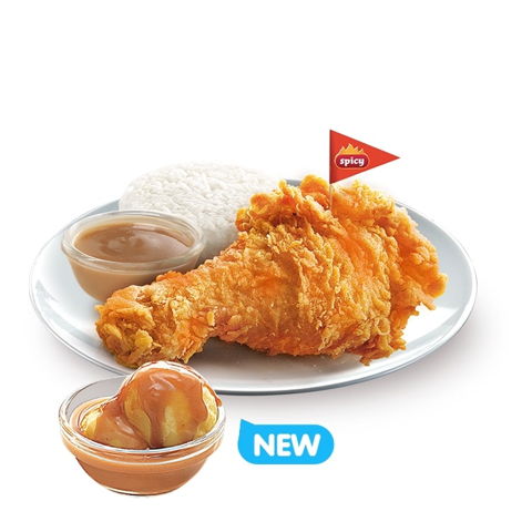 1 - pc. Spicy Chickenjoy w/ Mashed Potato