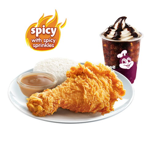 1 - pc. Chickenjoy Spicy w/ Coke Float