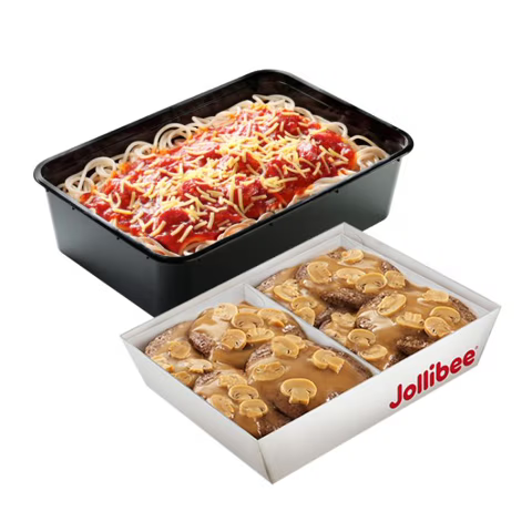 6 - pc. Burger Steak w Jolly Spaghetti Family Pan