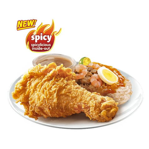 1 - pc. Chickenjoy New Spicy w/ Palabok Solo