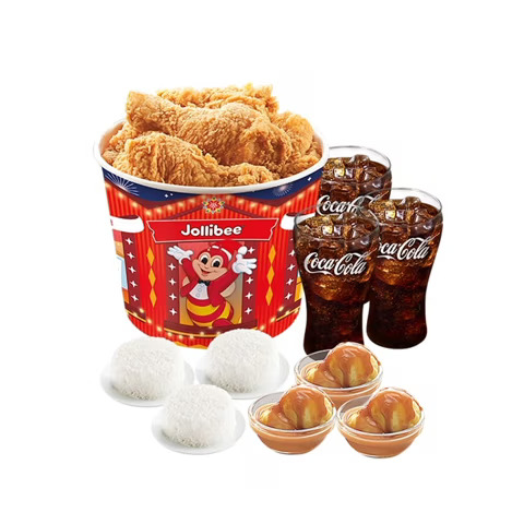 Family Super Meal A 6 - pc. Chickenjoy Bucket w 3 Rice, 3 Sides and 3 Drinks