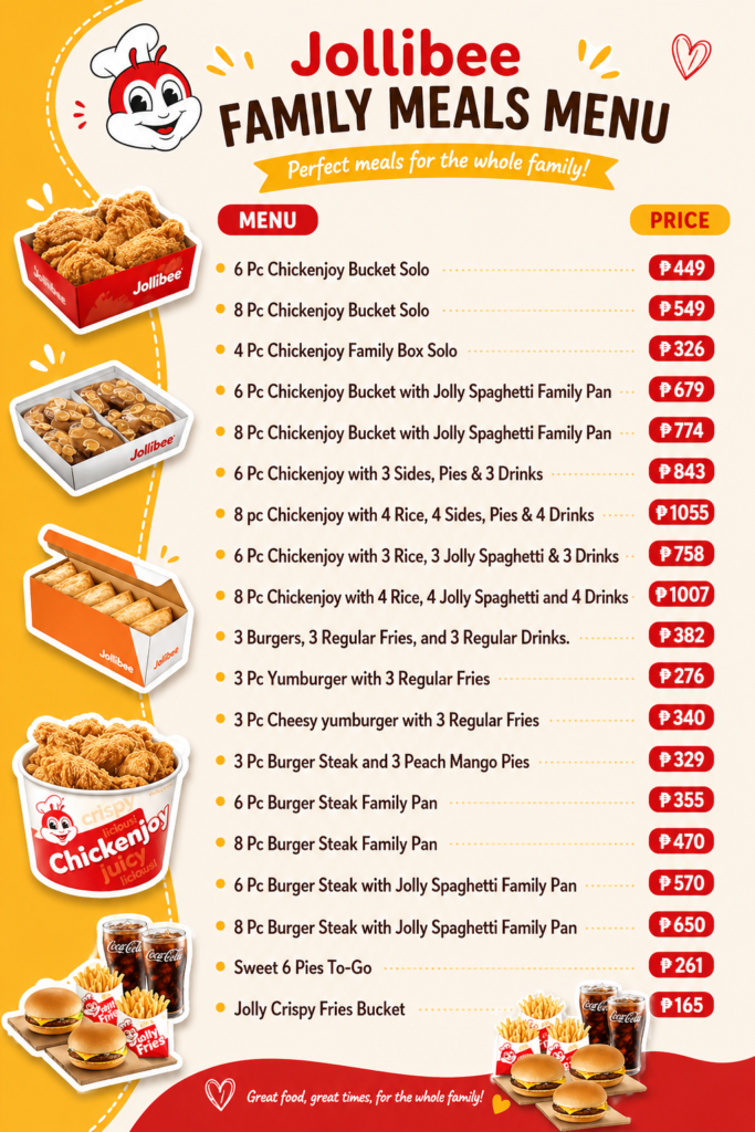 Jollibee Menu with Prices Philippines 2026 11 02