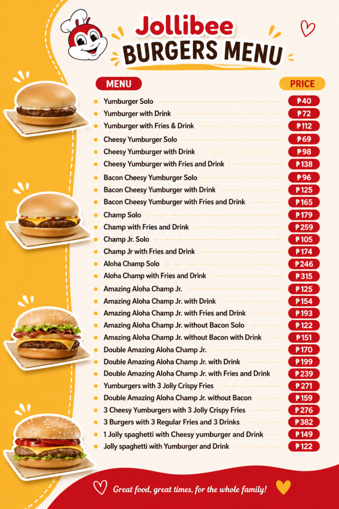 Jollibee Menu with Prices Philippines 2026 8 05