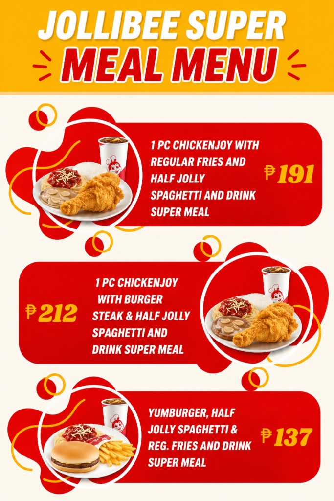 Jollibee Menu with Prices Philippines 2026 1 12