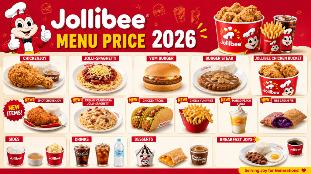 Jollibee Menu with Prices Philippines 2026 13 Jollibee menu price 2026